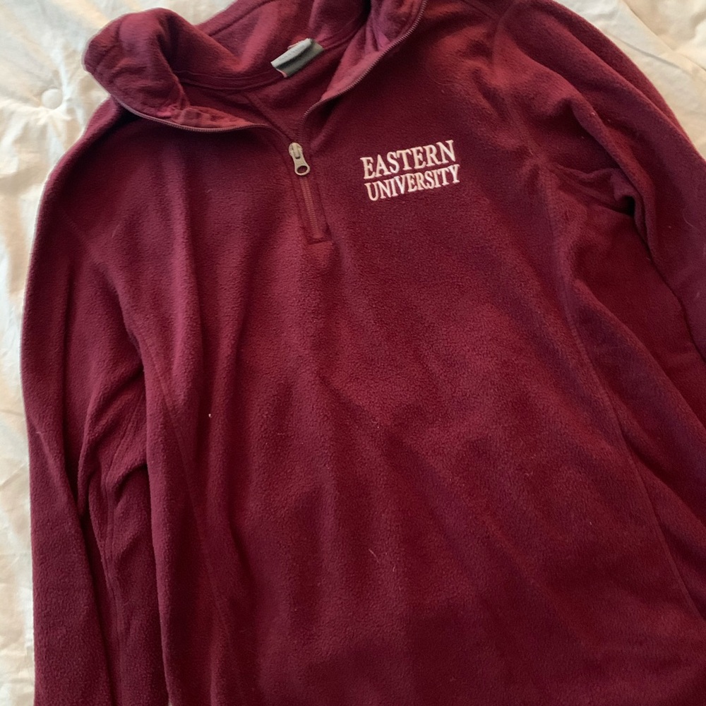 college oversized quarter zip